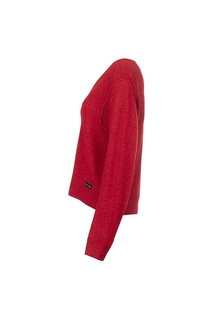 Soquesto Damen Pullover Rot Klassic