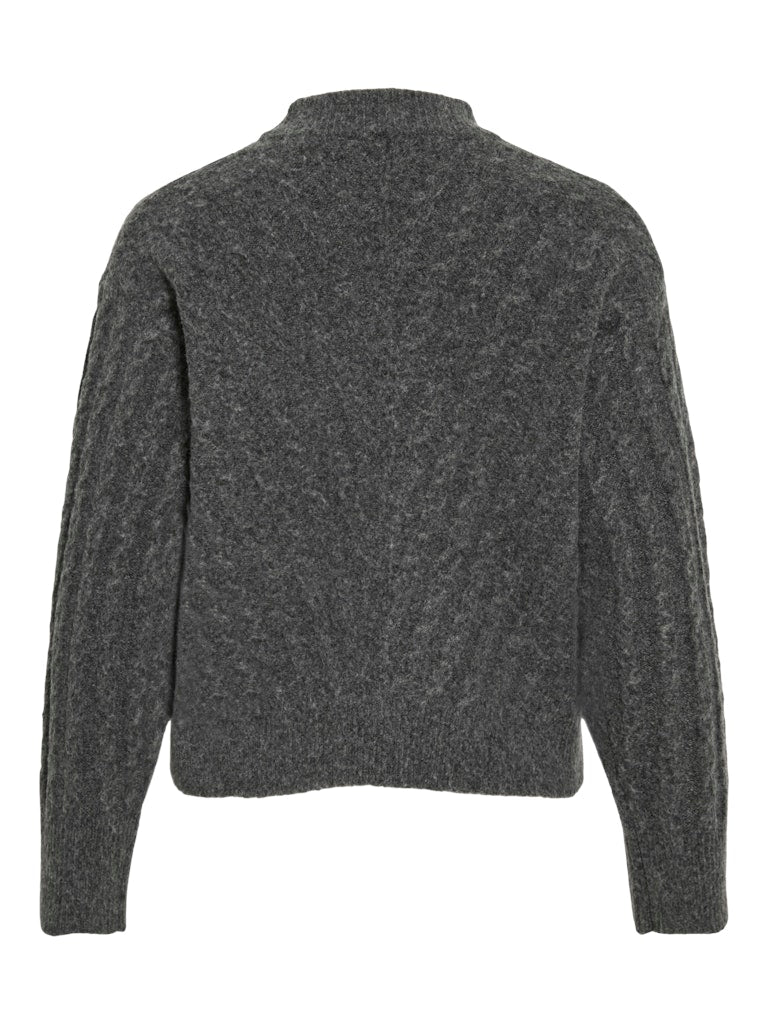 Vila Damen Pullover Dark Grey Melan