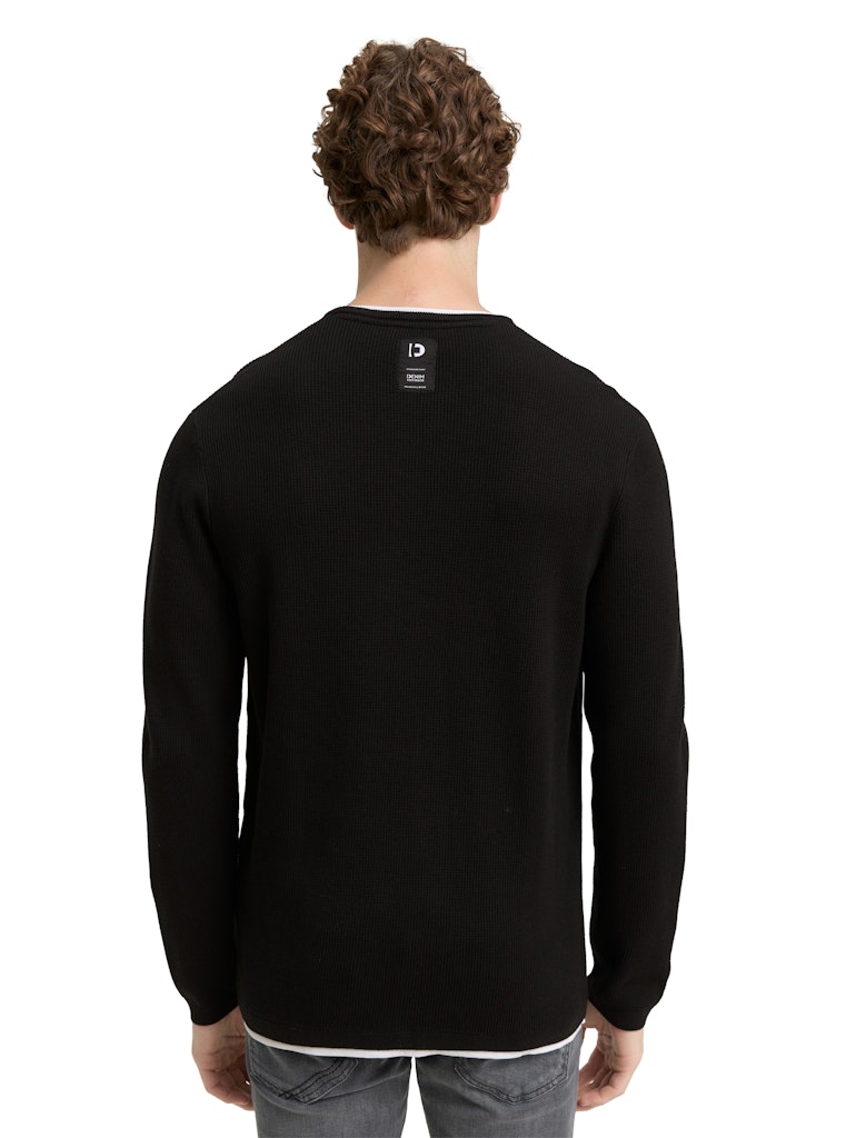 Tom Tailor denim Herren Pullover Black