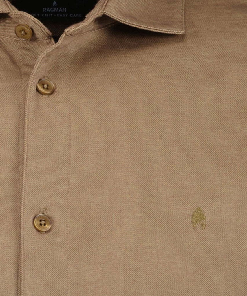 Ragman Herren Polo-Shirts Mokka