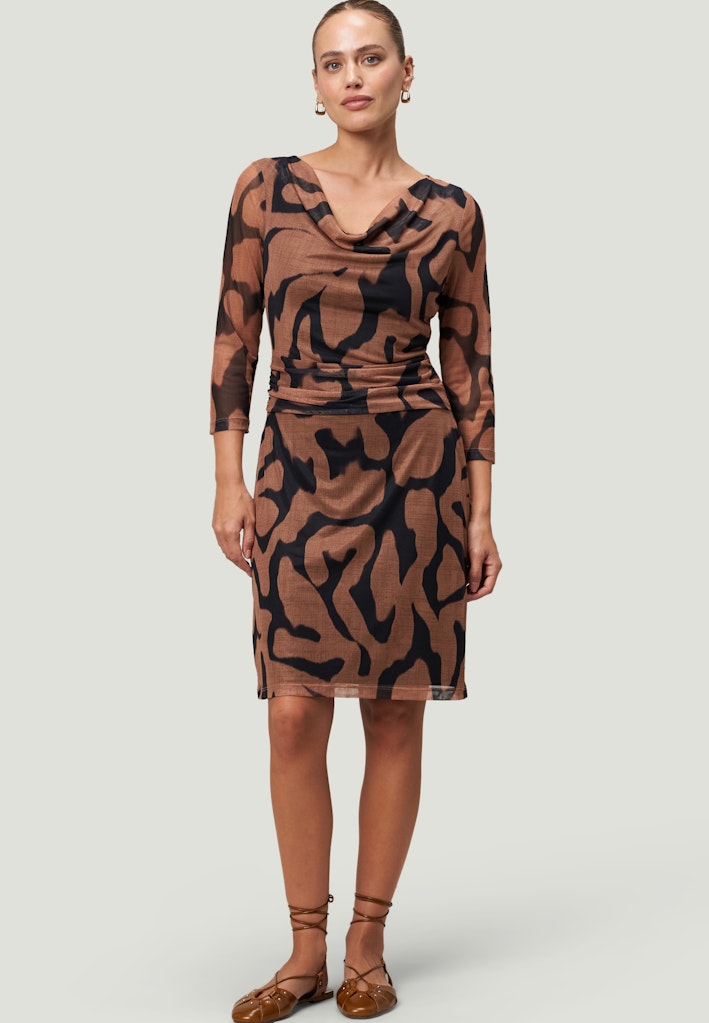 Zero Damen Kleider Blackcamel