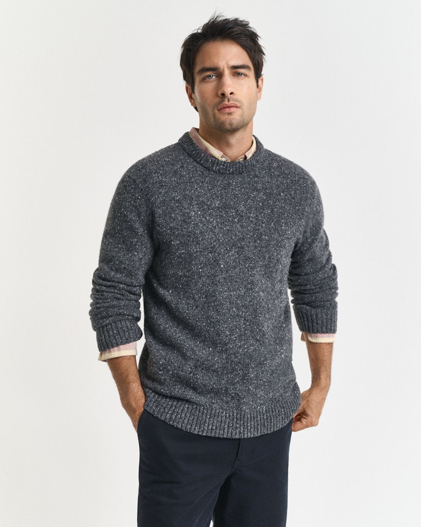 Gant Herren Pullover Charcoal Mel