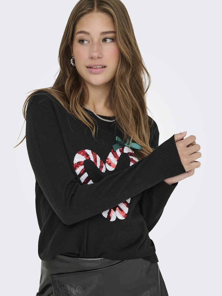 Only Damen Pullover Black/Candy Hea
