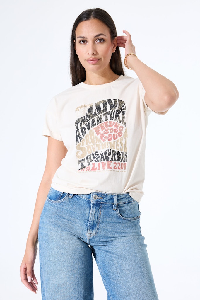 Garcia Damen T-Shirts Whitecap