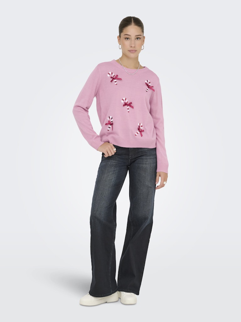 Only Damen Pullover Bleached Mauve/