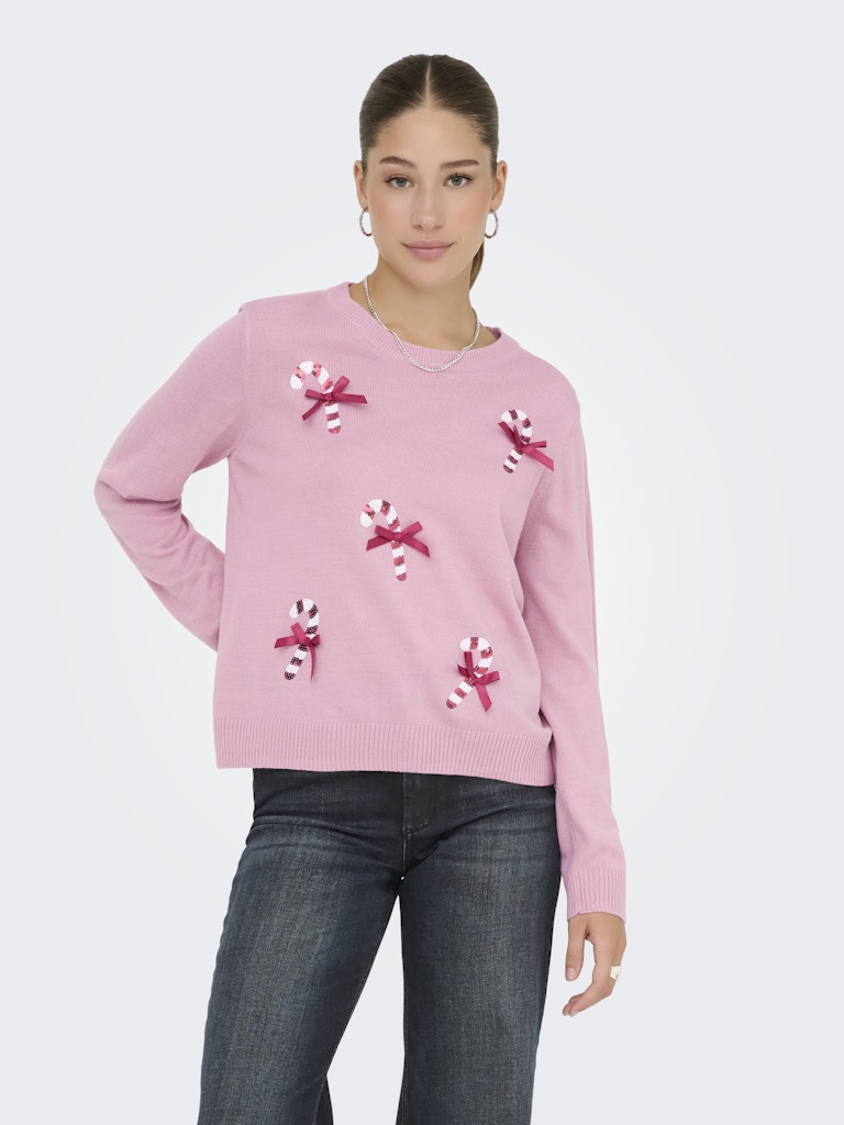 Only Damen Pullover Bleached Mauve/