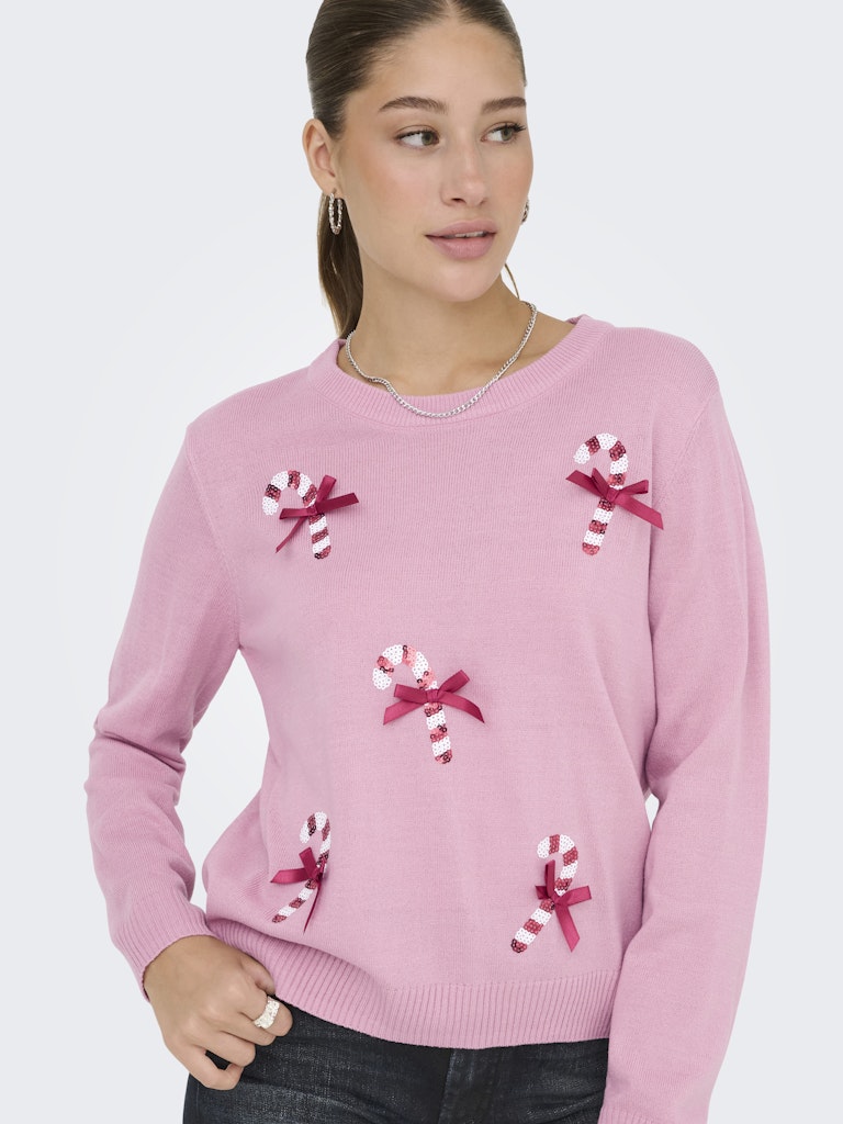Only Damen Pullover Bleached Mauve/
