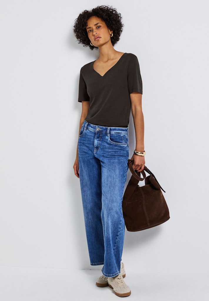 Street One Damen T-Shirts  Deep Roas