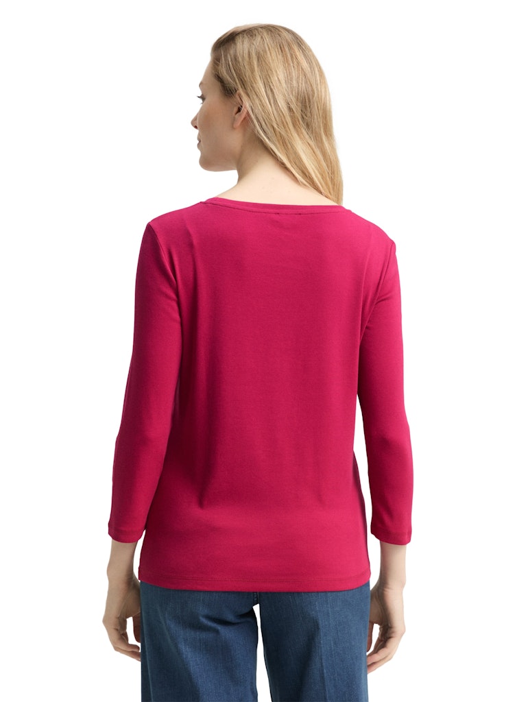 Tom Tailor Damen T-Shirts Dark Pink