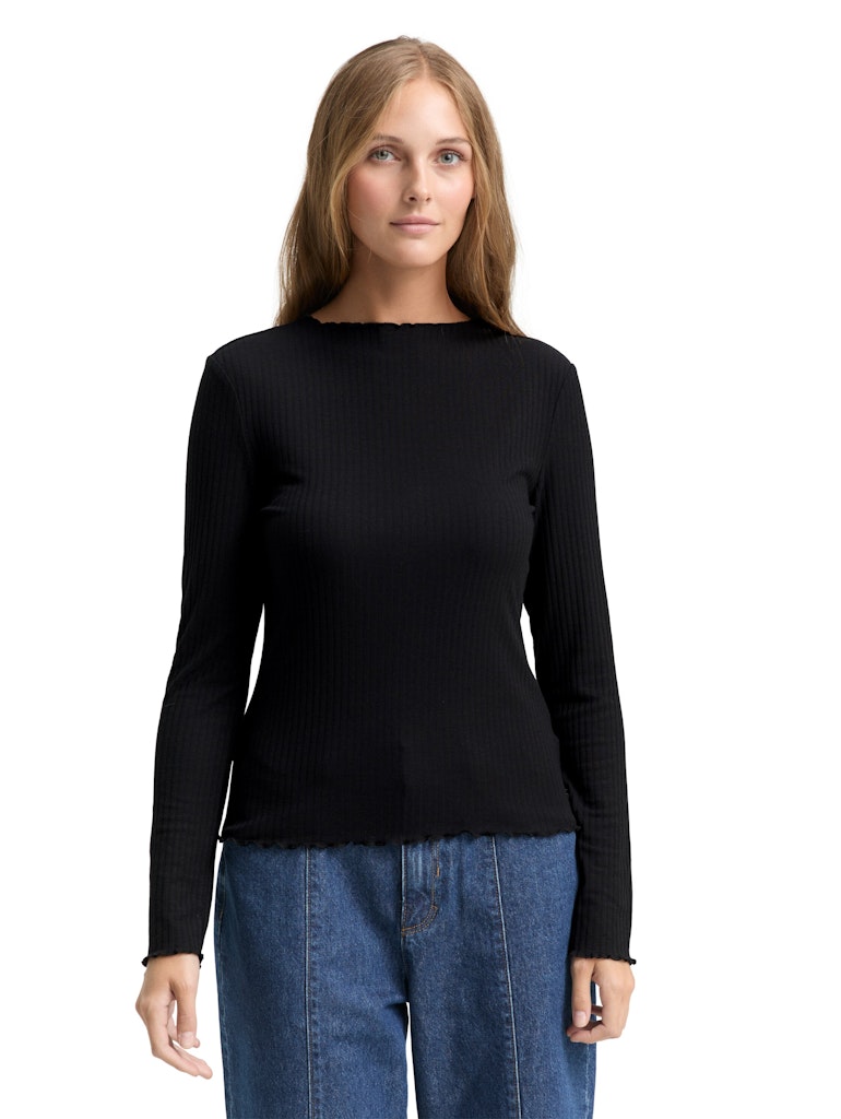 Tom Tailor denim Damen T-Shirts Deep Black
