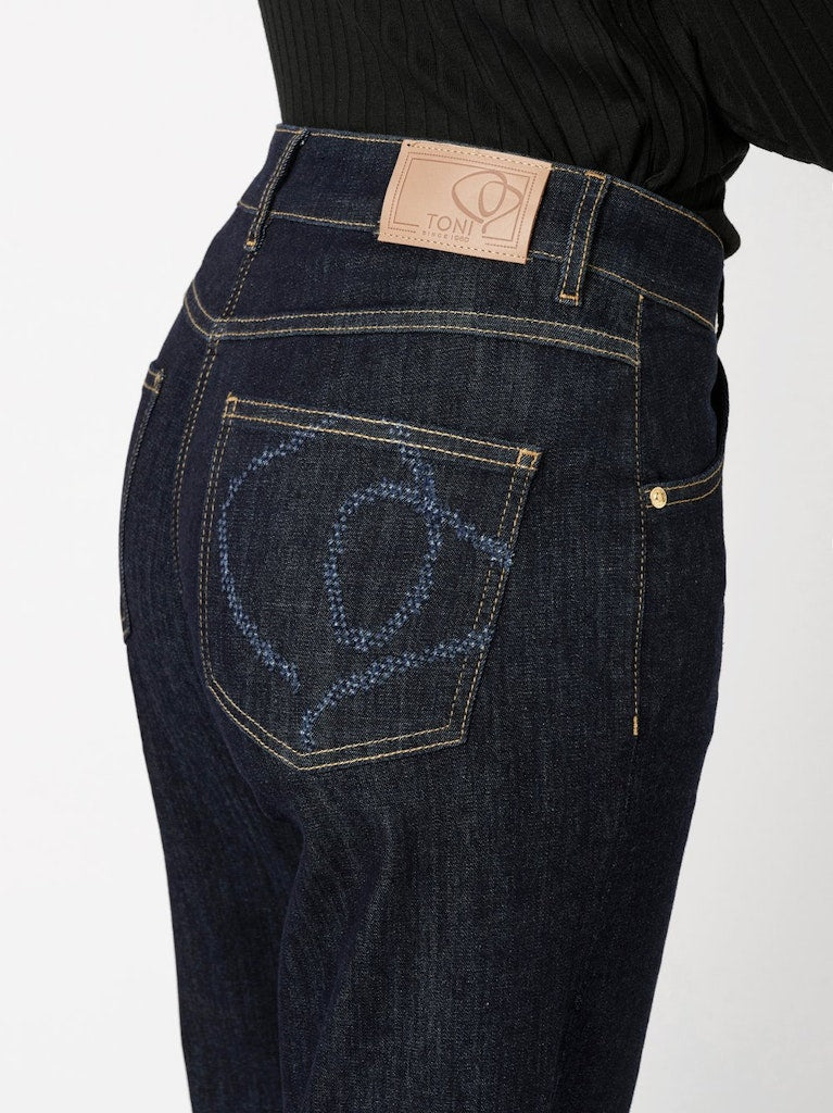 Toni Dress Damen Jeans Rinsed Blue