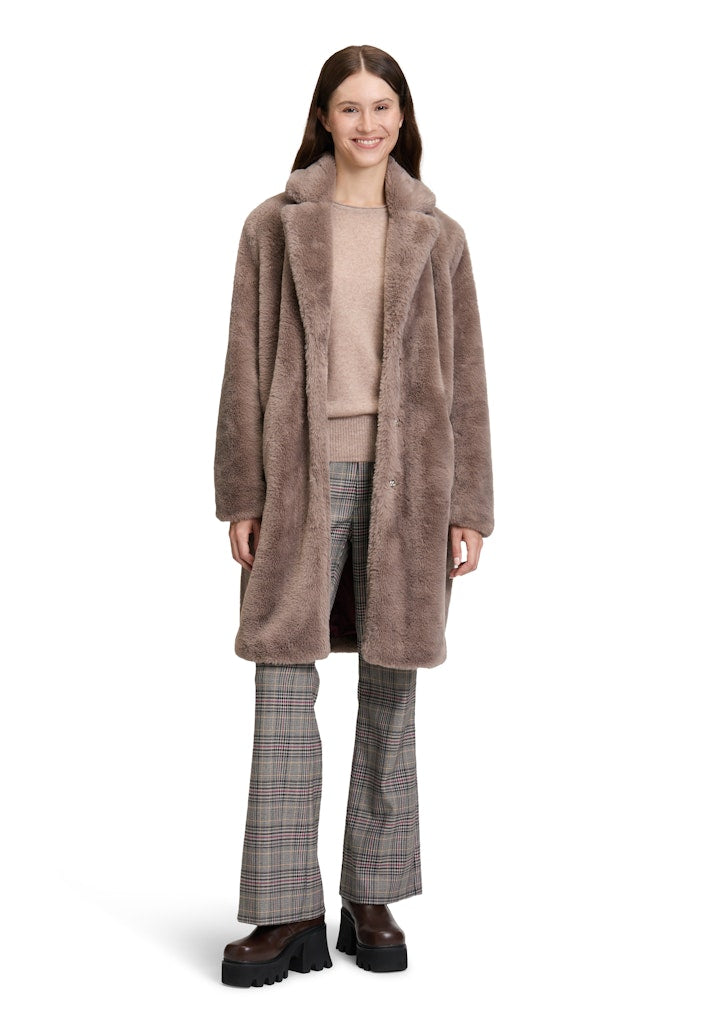 Cartoon Damen Mantel Dark Almond