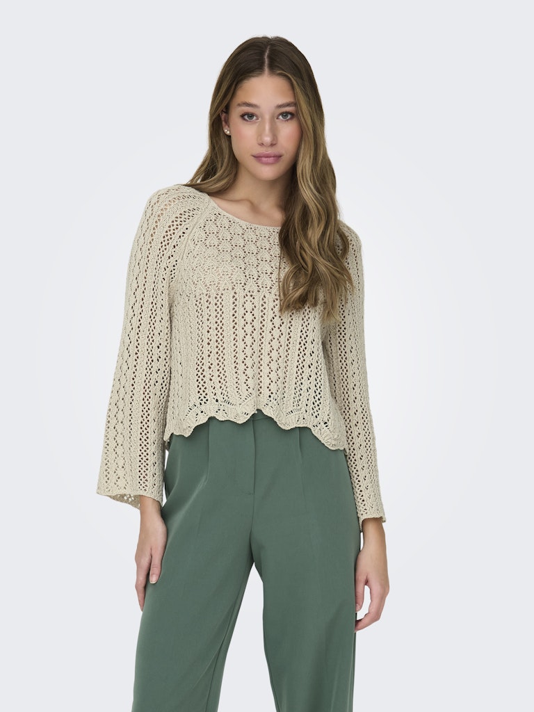 only Damen Pullover Feather Gray