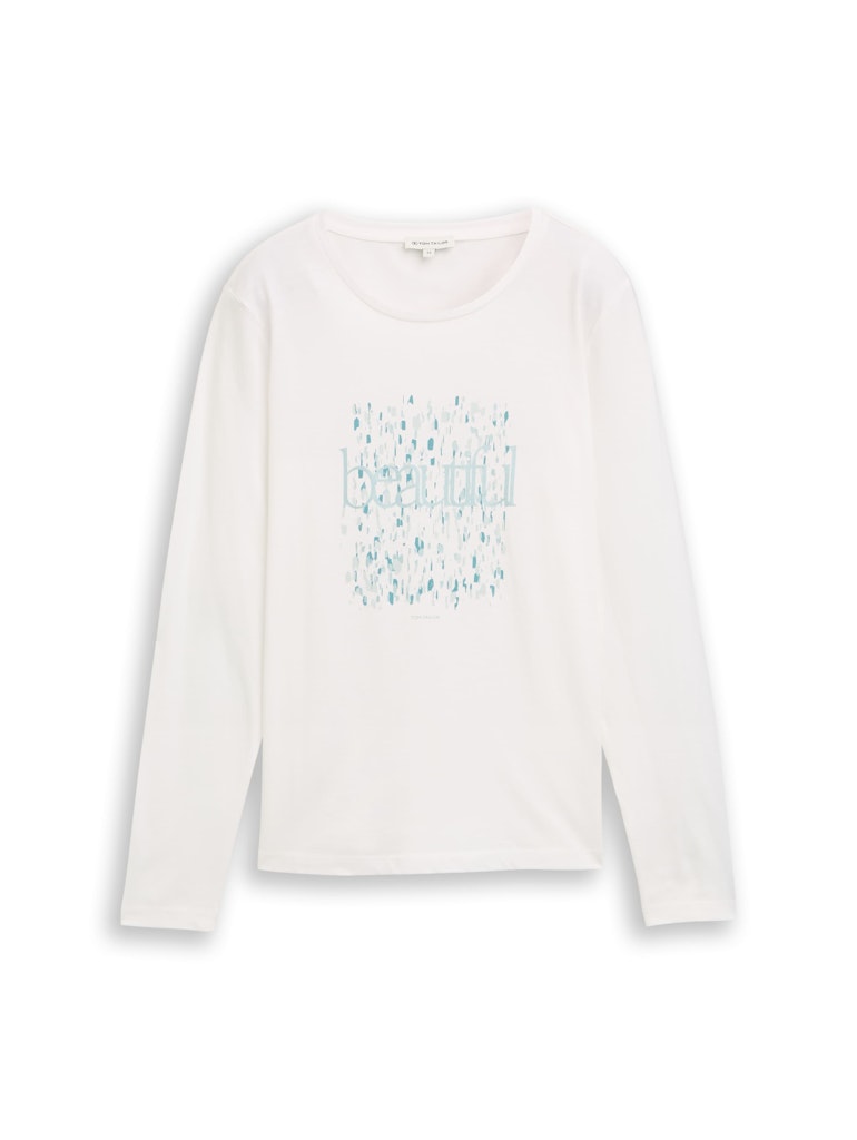 Tom Tailor Damen T-Shirts Whisper White
