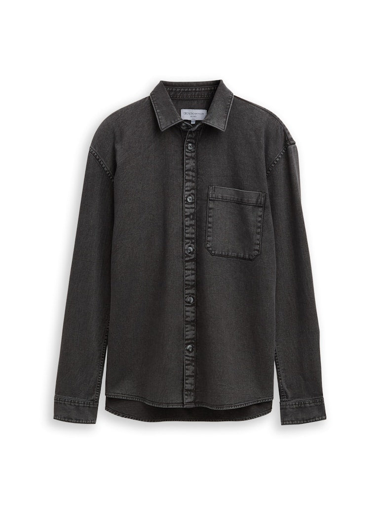 Tom Tailor denim Herren Hemden lang Black