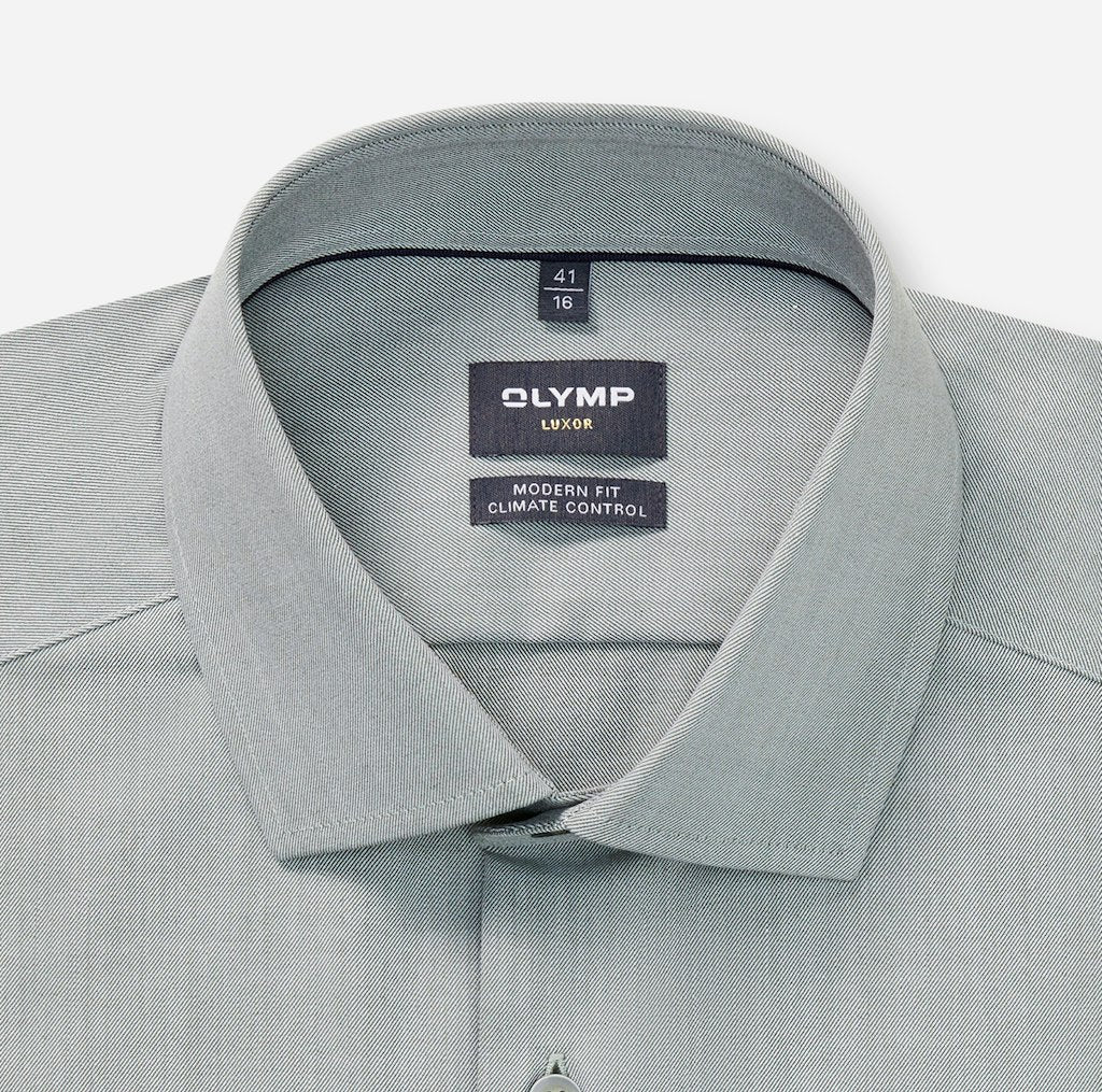 Olymp Herren Hemden lang Lindgrõn