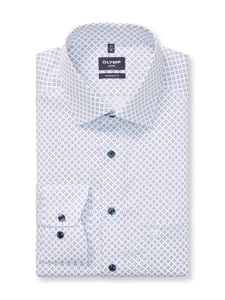 Olymp Herren Hemden lang  Weiss