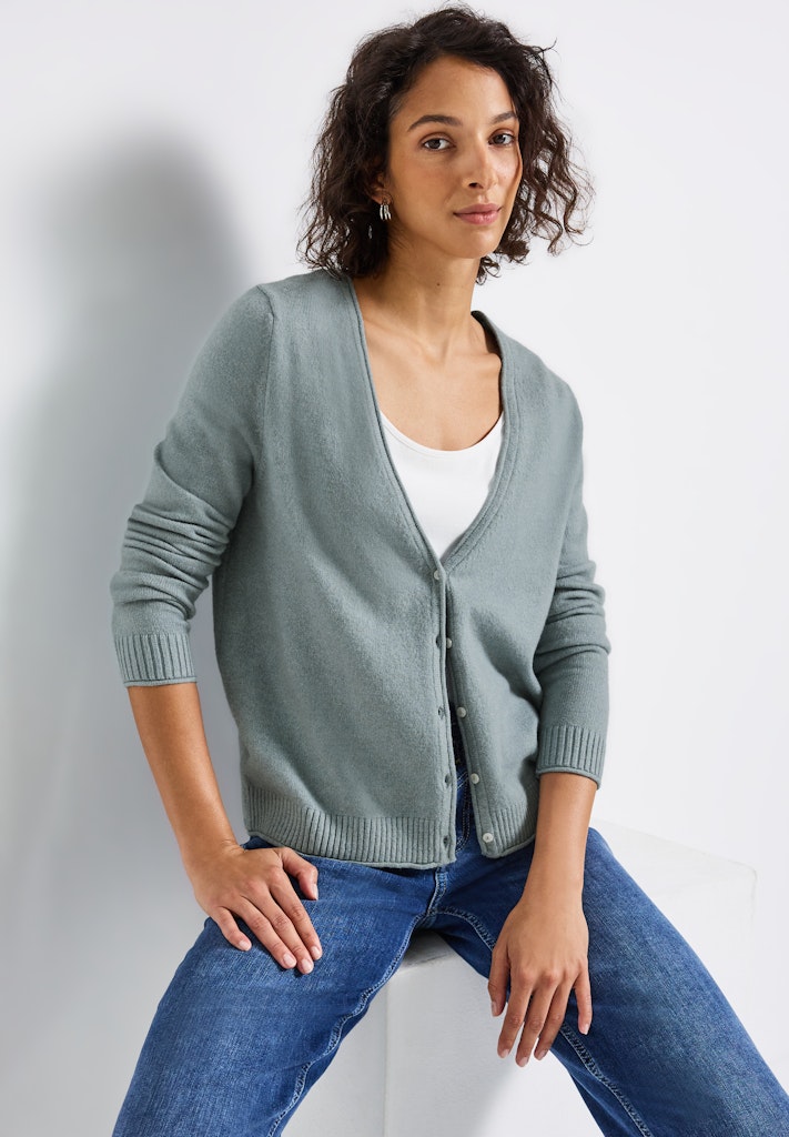 Street One Damen Strickjacken Nile Blue