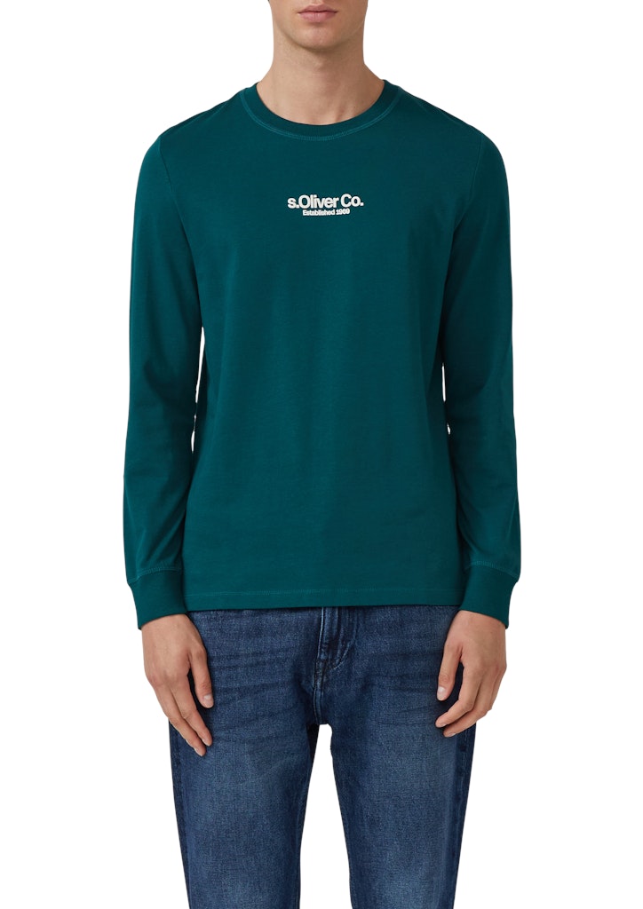 S. Oliver red Herren T-Shirts lang Green