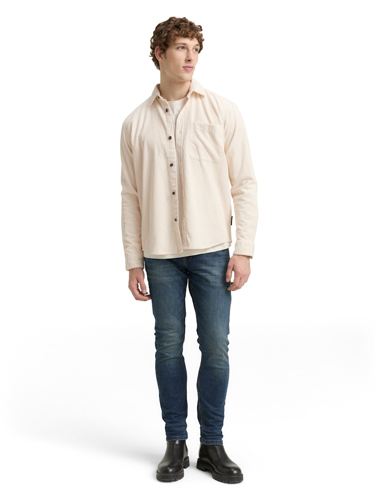 Tom Tailor denim Herren Hemden lang Gardenia White