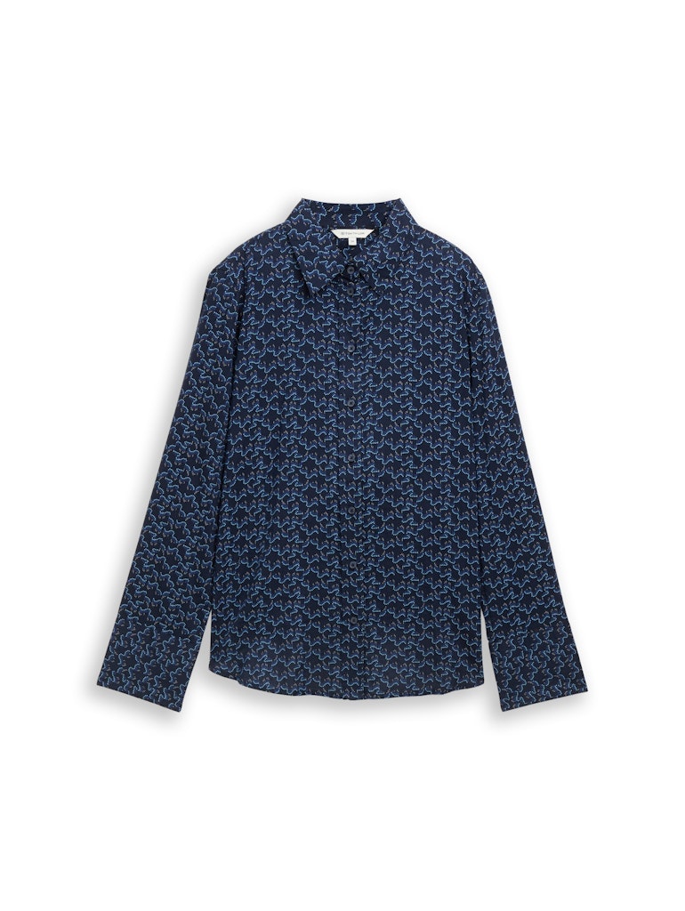 Tom Tailor Damen Blusen Small Blue Wave