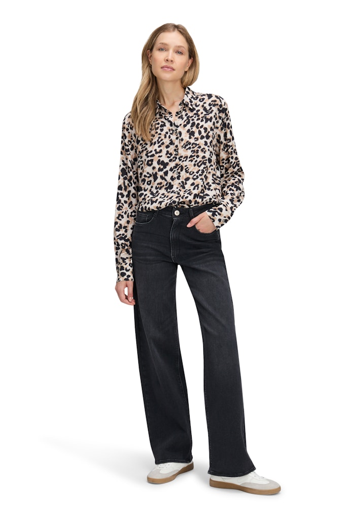 Betty & Co Damen Blusen Beige/Black