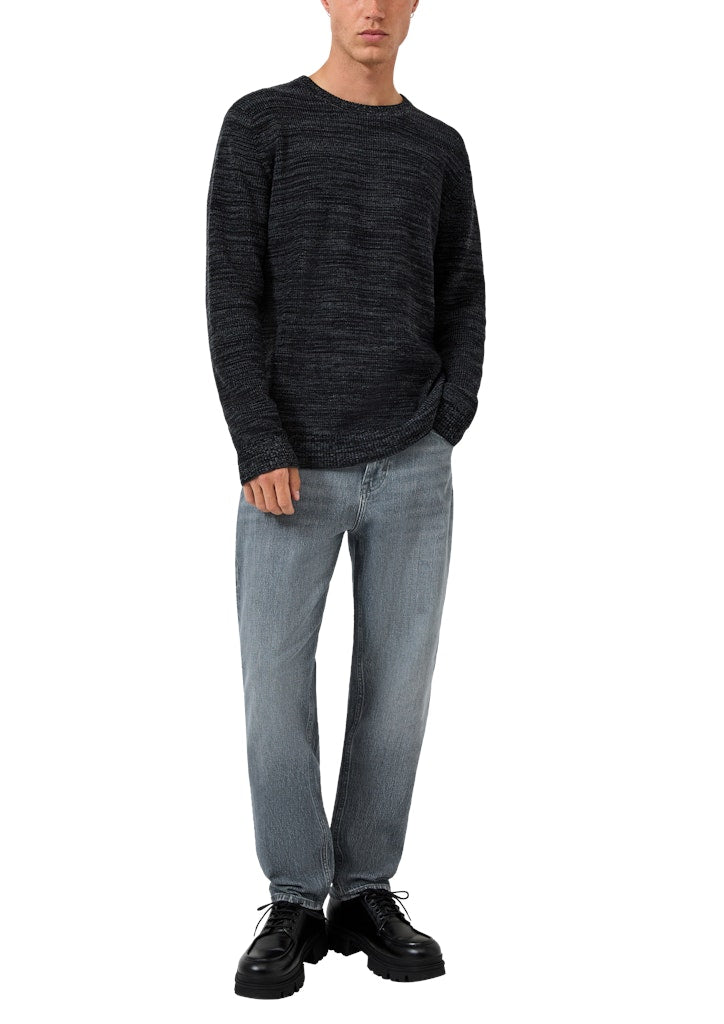 QS by S.Oliver Herren Pullover Grey/Black
