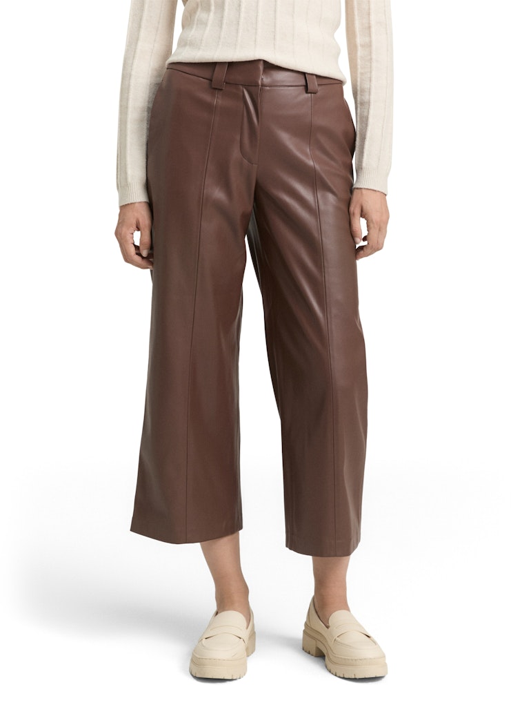 Tom Tailor Damen Hosen Dark Pecan Brow