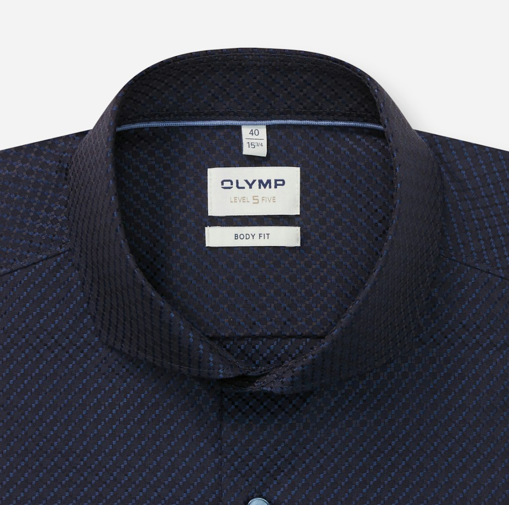 Olymp Herren Hemden lang  Marine