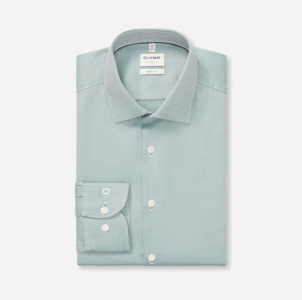 Olymp Herren Hemden lang  Dunkelgrõn