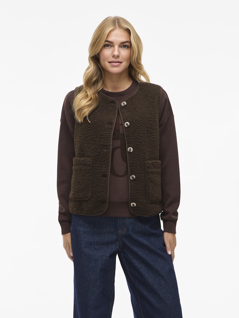 Vila Damen Outdoorwesten Coffee Bean