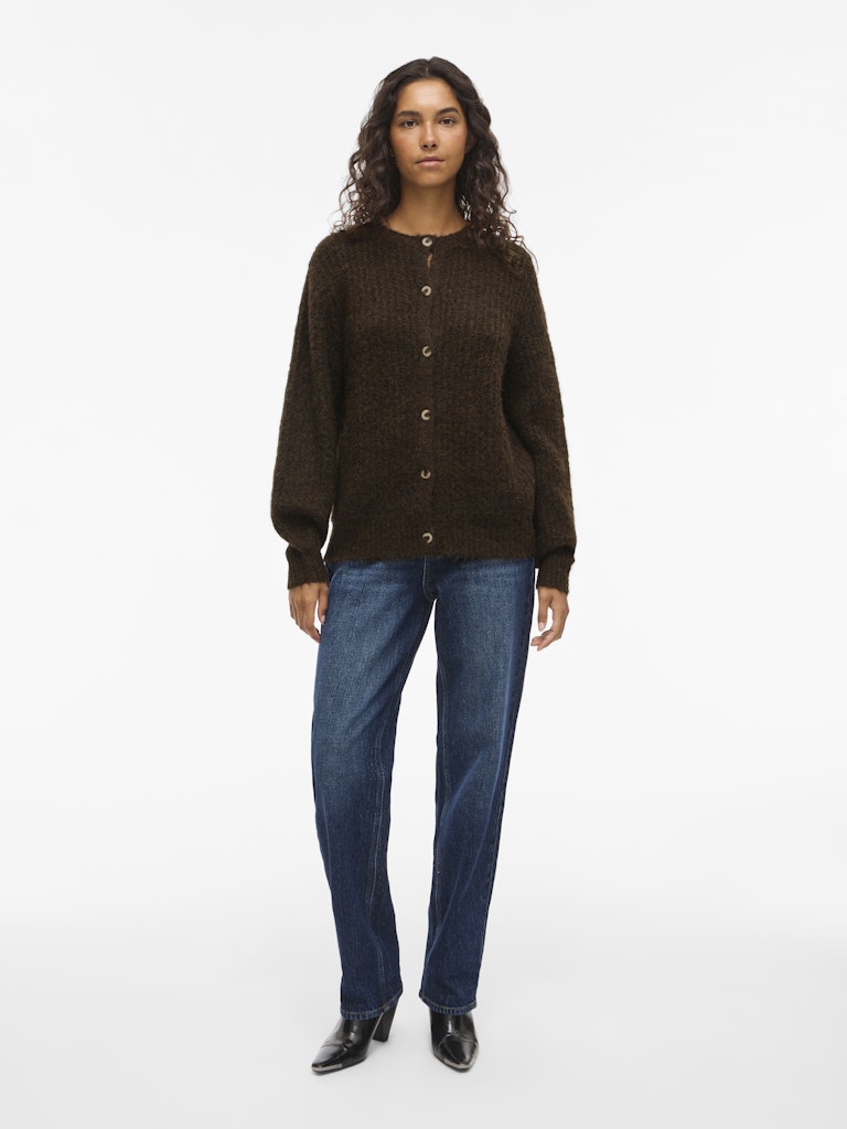 Vila Damen Strickjacken Coffee Bean