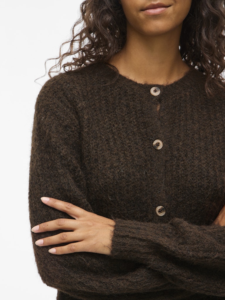 Vila Damen Strickjacken Coffee Bean