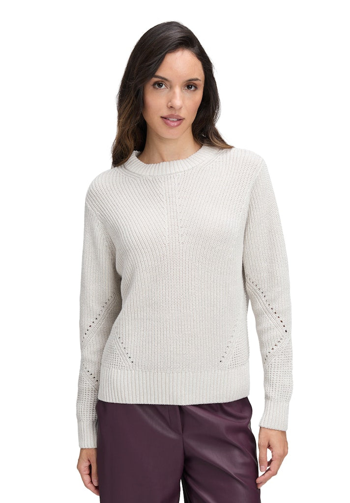 Betty & Co Damen Pullover White Sand