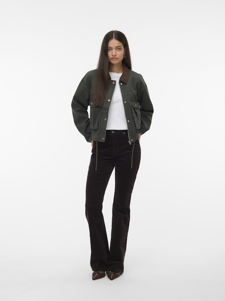 Vero Moda Damen Jeansjacken Grape Leaf