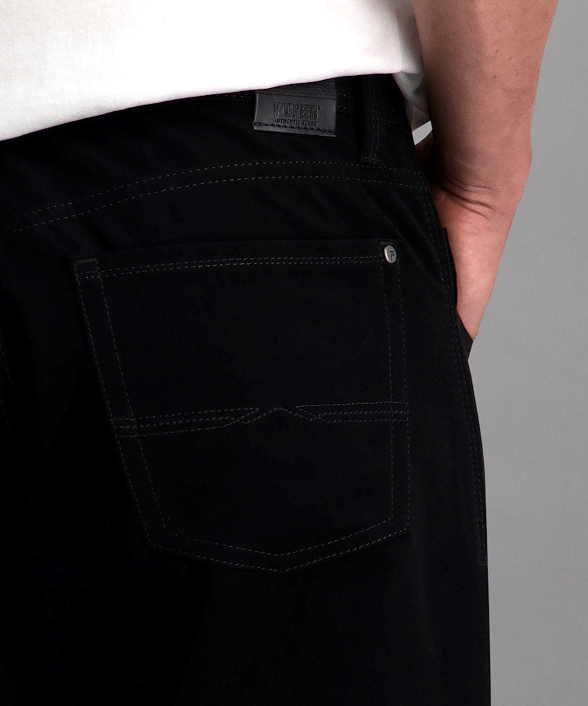 Pioneer Herren Hosen Schwarz