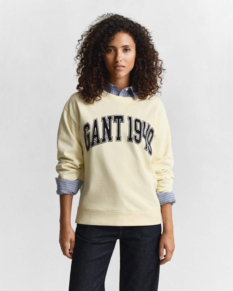 Gant Damen Sweatshirts Vanilla Yel