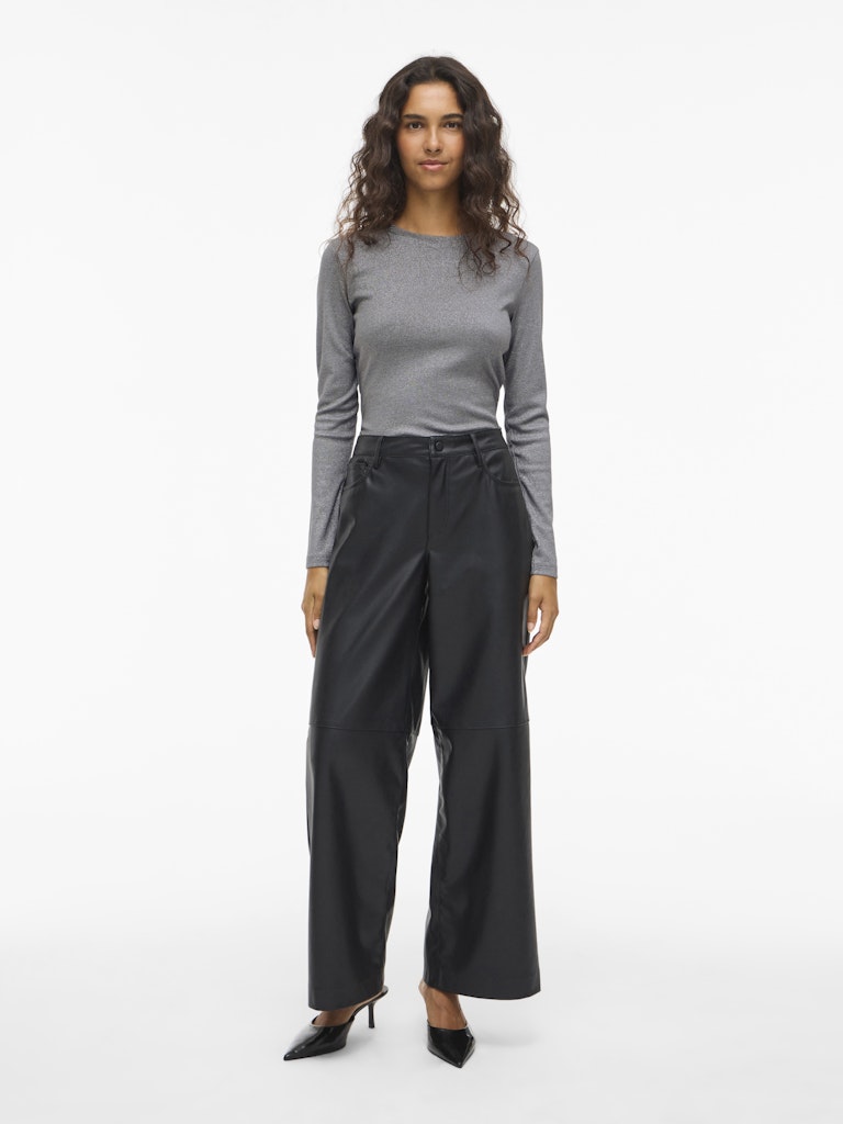 Vila Damen Tops Medium Grey Mel