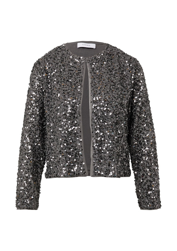 Comma Damen Blazer Grey/Black