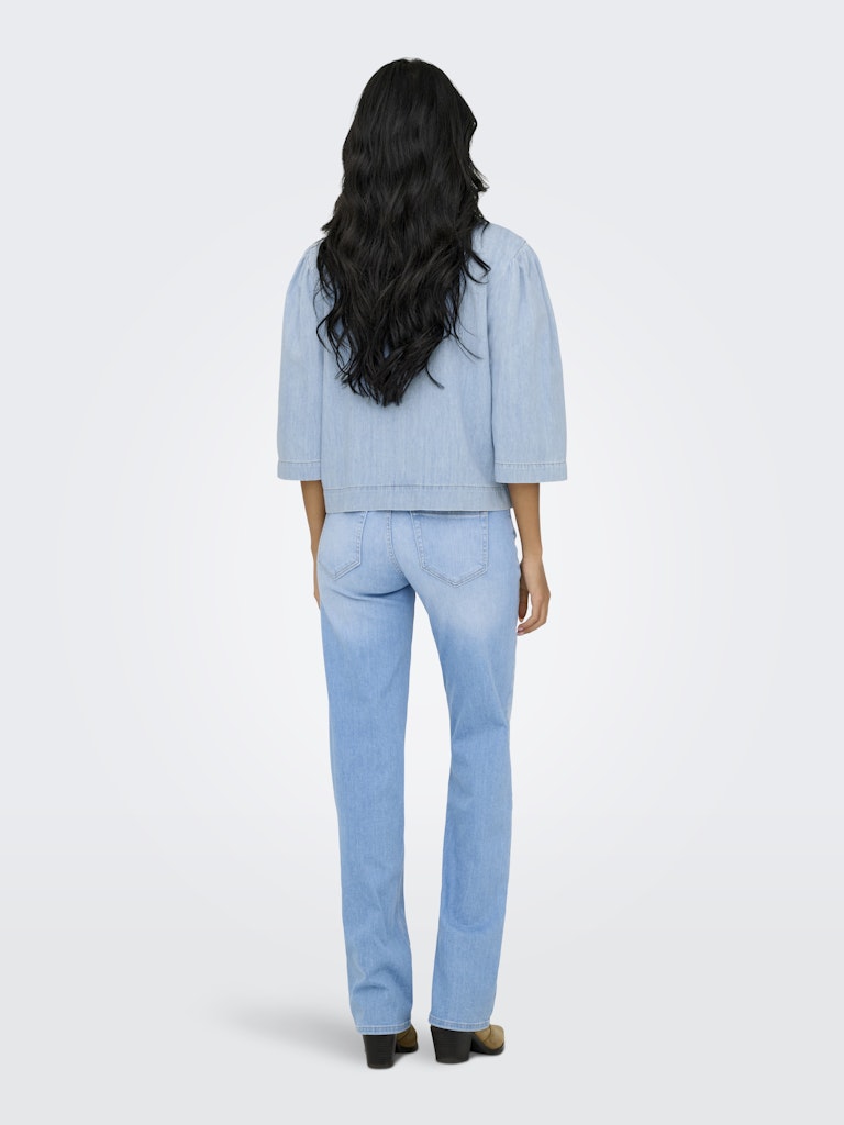 only Damen Blusen Light Blue Deni