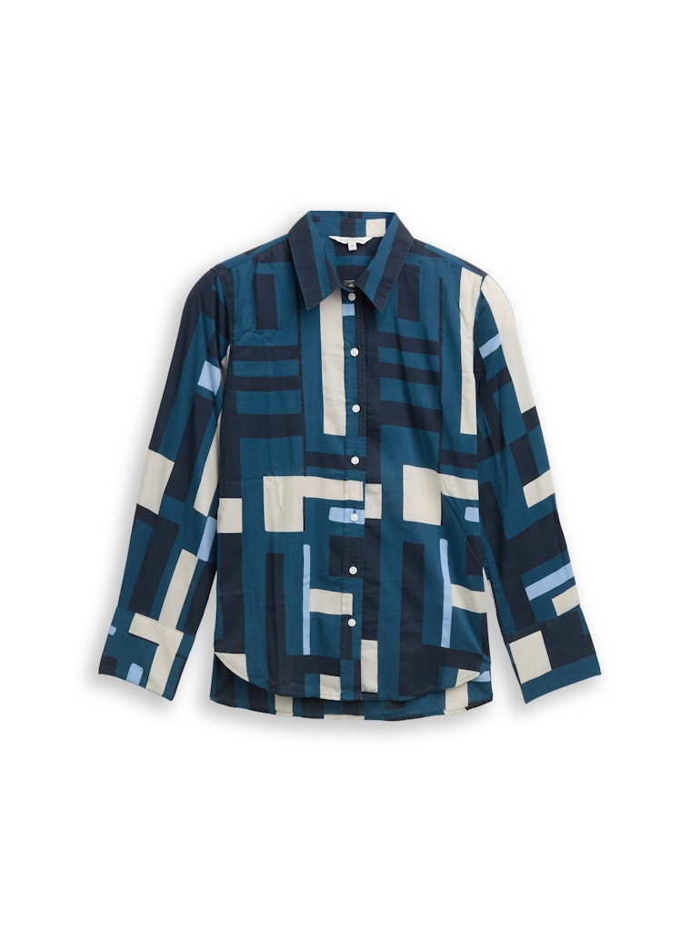 Tom Tailor Damen Blusen Teal Geometric