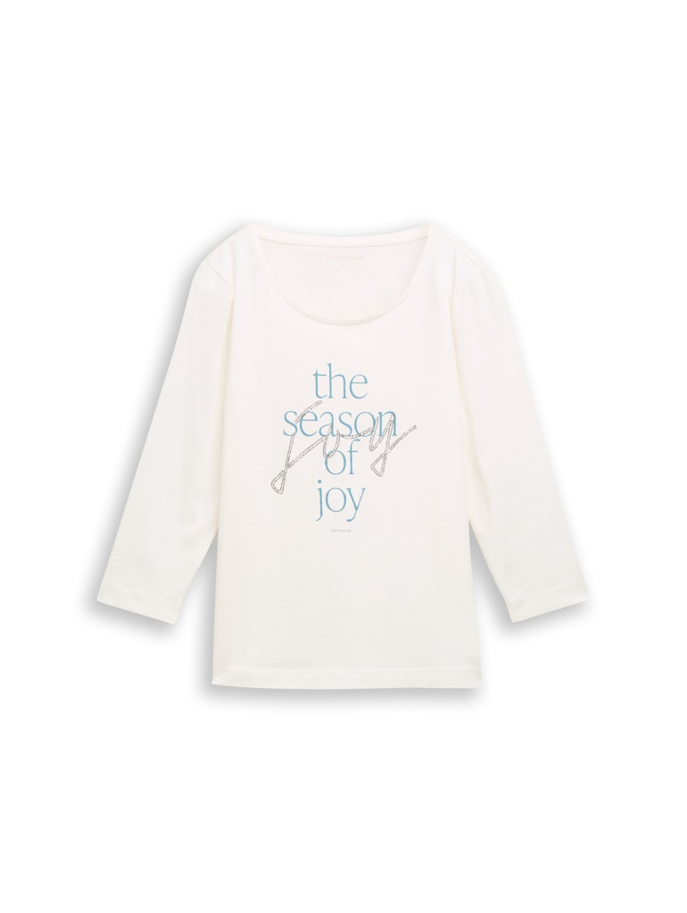 Tom Tailor Damen T-Shirts Soft Clear Whit