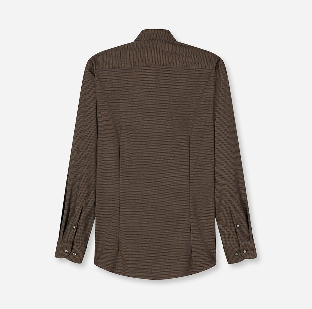 Olymp Herren Hemden lang Braun