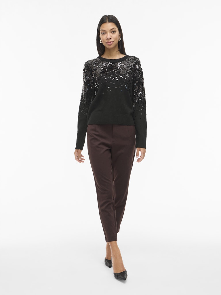 Vila Damen Pullover Black Beauty/Dt