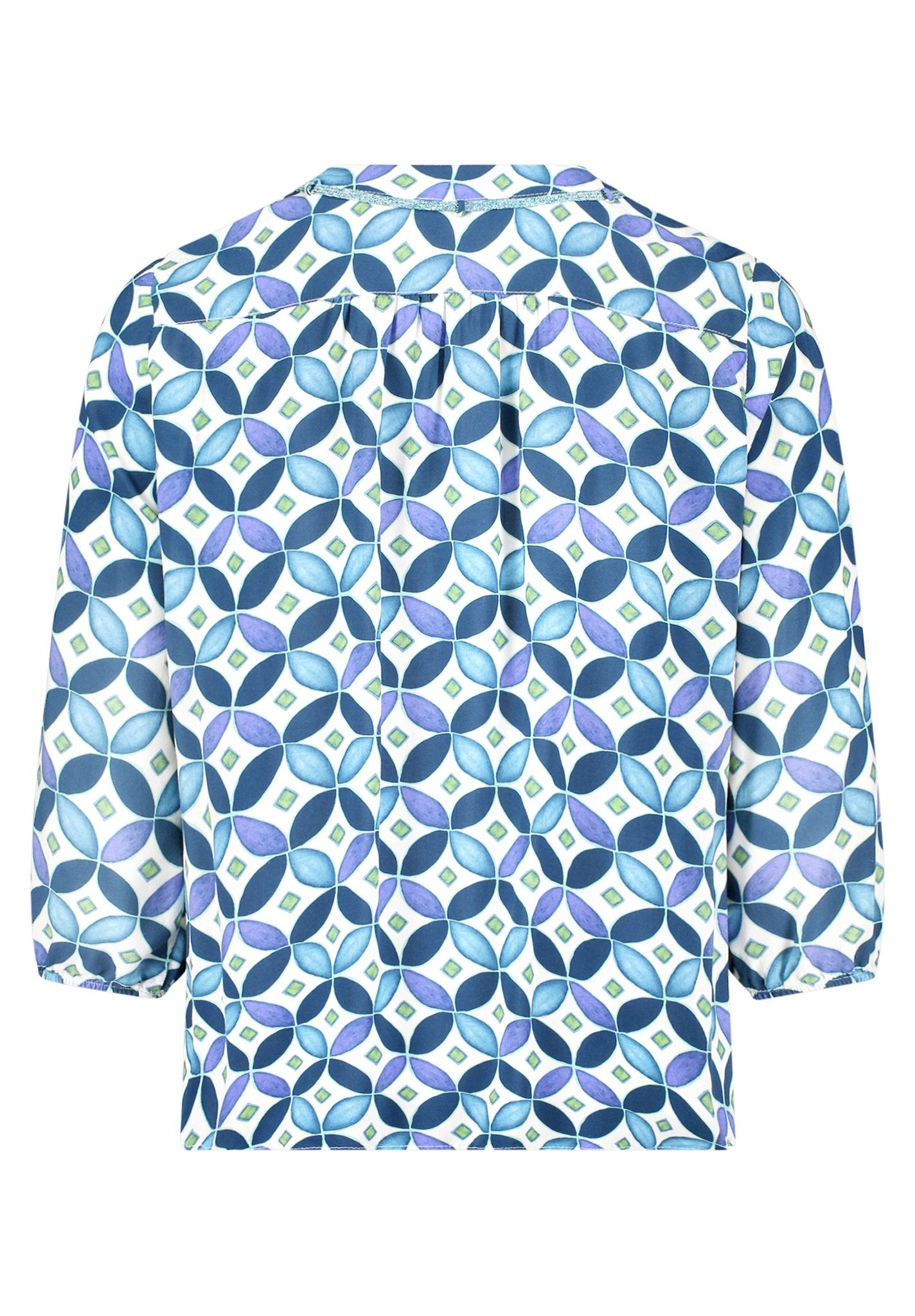 Cartoon Damen Blusen Blue/Green