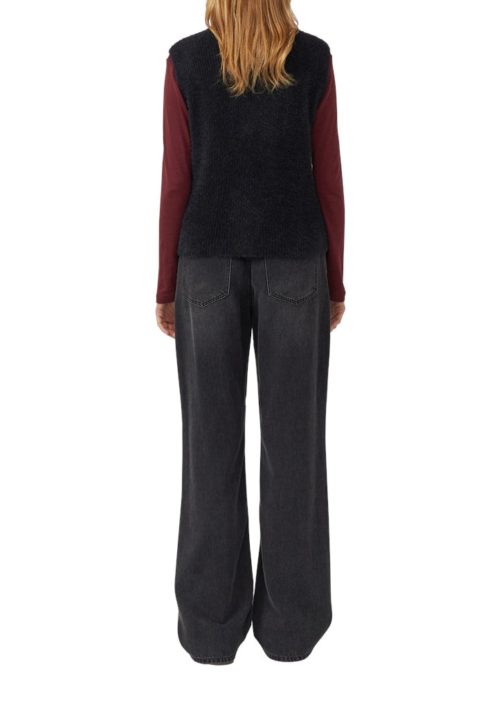 S. Oliver red Damen Pullover Grey/Black