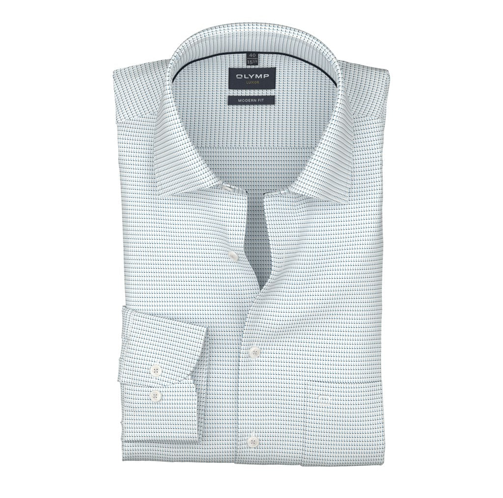 Olymp Herren Hemden lang Bleu