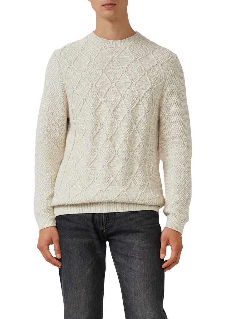 S. Oliver red Herren Pullover White