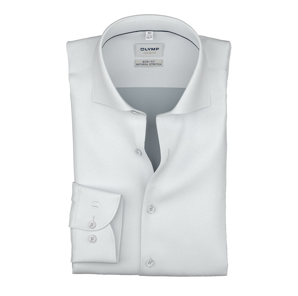 Olymp Herren Hemden lang Silbergrau