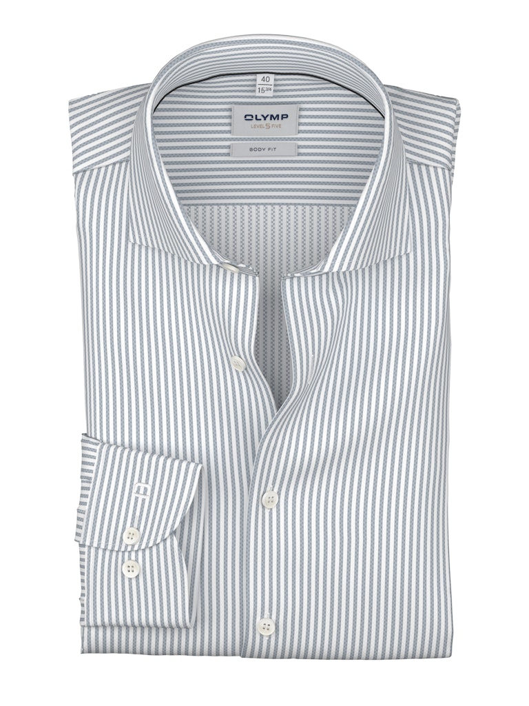 Olymp Herren Hemden lang Silbergrau
